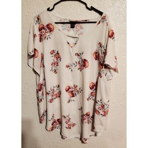 EUC Torrid Sheer Floral Blouse